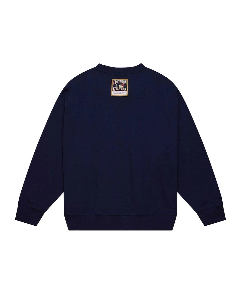 Women's Mitchell & Ness Navy Houston Astros Logo Lt 2.0 Pullover Sweatshirt