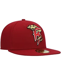 Men's New Era Red Wisconsin Timber Rattlers Authentic Collection Team Home 59FIFTY Fitted Hat