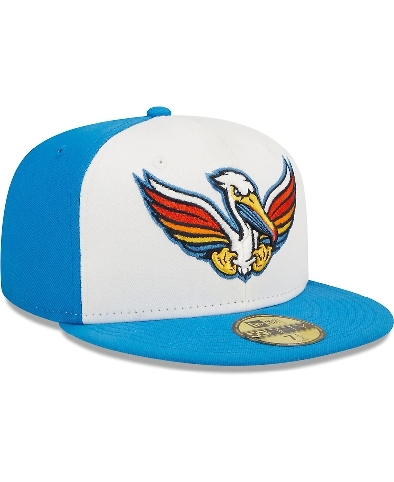Men's New Era White, Royal Pelicanos De Myrtle Beach Copa La Diversion 59FIFTY Fitted Hat