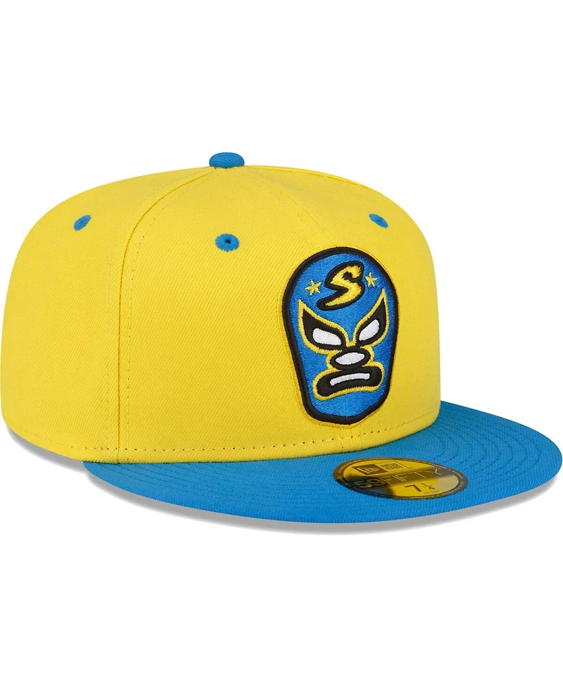 Men's New Era Yellow Sacramento River Cats Copa De La Diversion 59FIFTY Fitted Hat