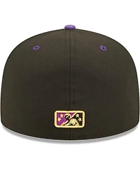 Men's New Era Black, Purple Lowriders De Fresno Copa La Diversion 59FIFTY Fitted Hat