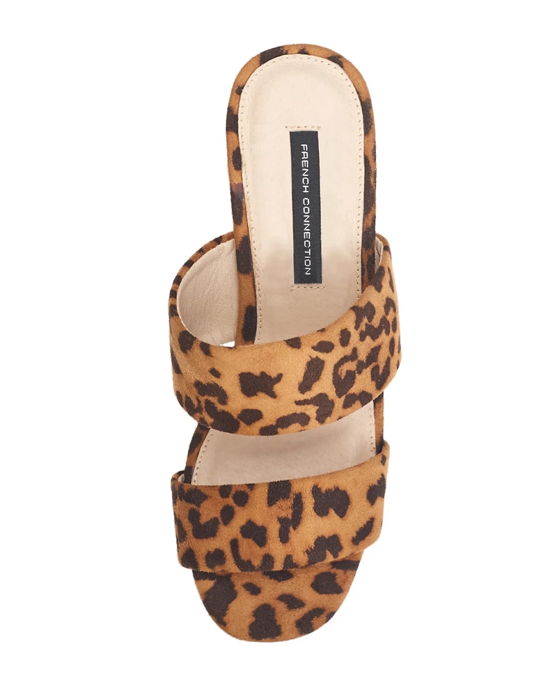 French Connection Women's Block Heel Two-Piece Dress Sandals