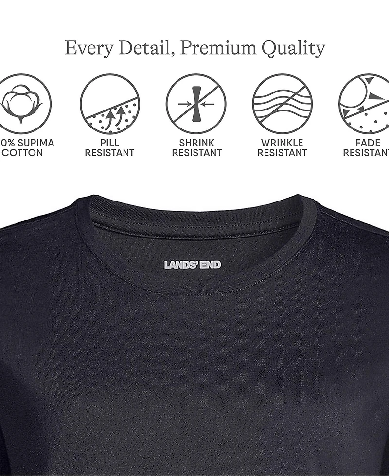 Lands' End Women's Tall 3/4 Sleeve Cotton Supima Tunic