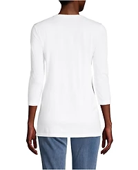 Lands' End Women's Tall 3/4 Sleeve Cotton Supima Tunic