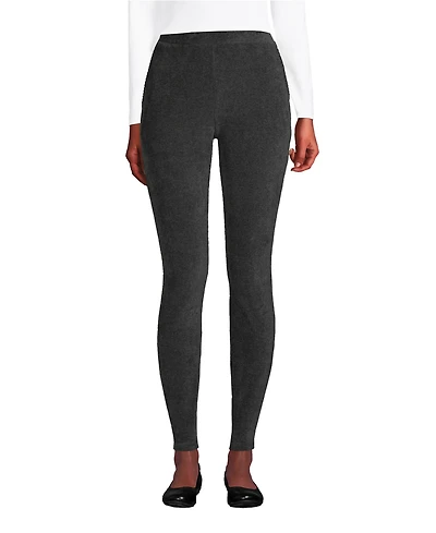 Lands' End Women's Sport Knit High Rise Corduroy Leggings