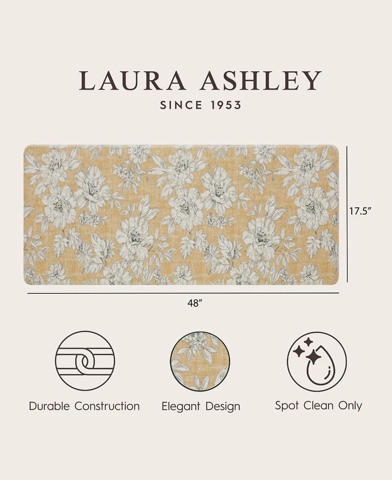 Laura Ashley Iris Wellness Mats, 17.5" x 48"