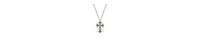 2028 Semi-precious Square Cross Necklace