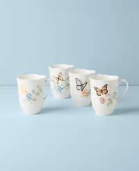 Lenox Butterfly Meadow Mugs, Set of 4