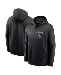 Men's Nike Black Colorado Rockies Swoosh NeighborHOOD Pullover Hoodie