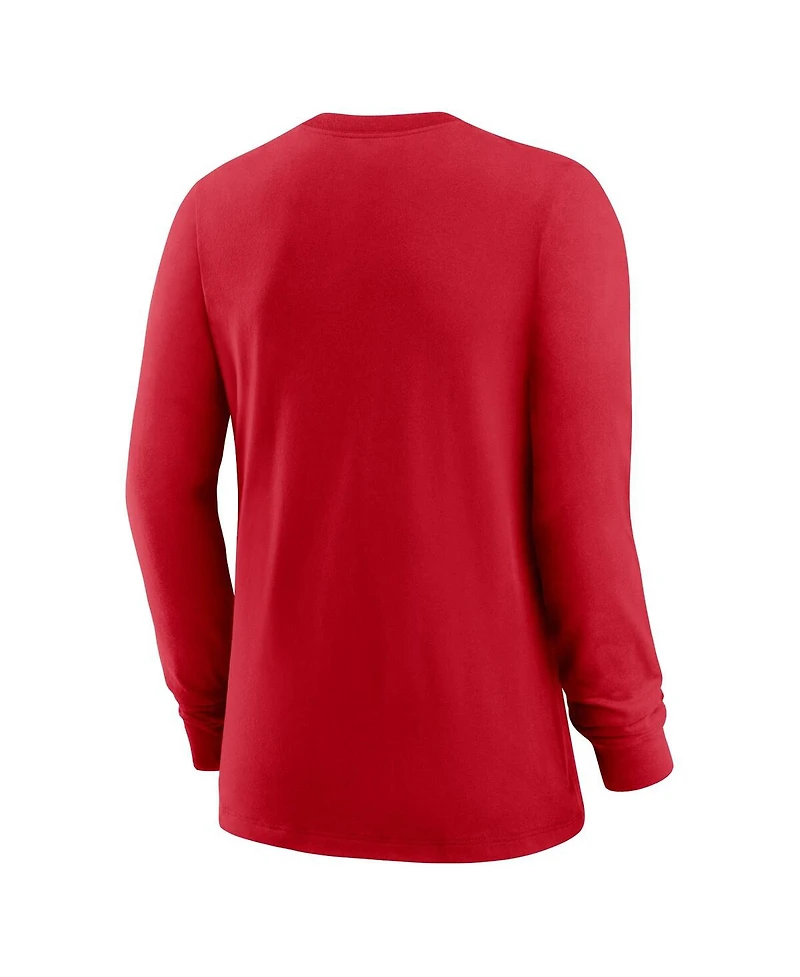 Women's Nike Red Los Angeles Angels Authentic Collection Legend Performance Long Sleeve T-shirt