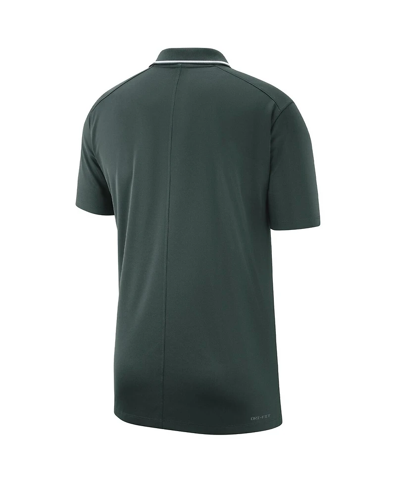 Men's Nike Green Michigan State Spartans Coaches Performance Polo Shirt