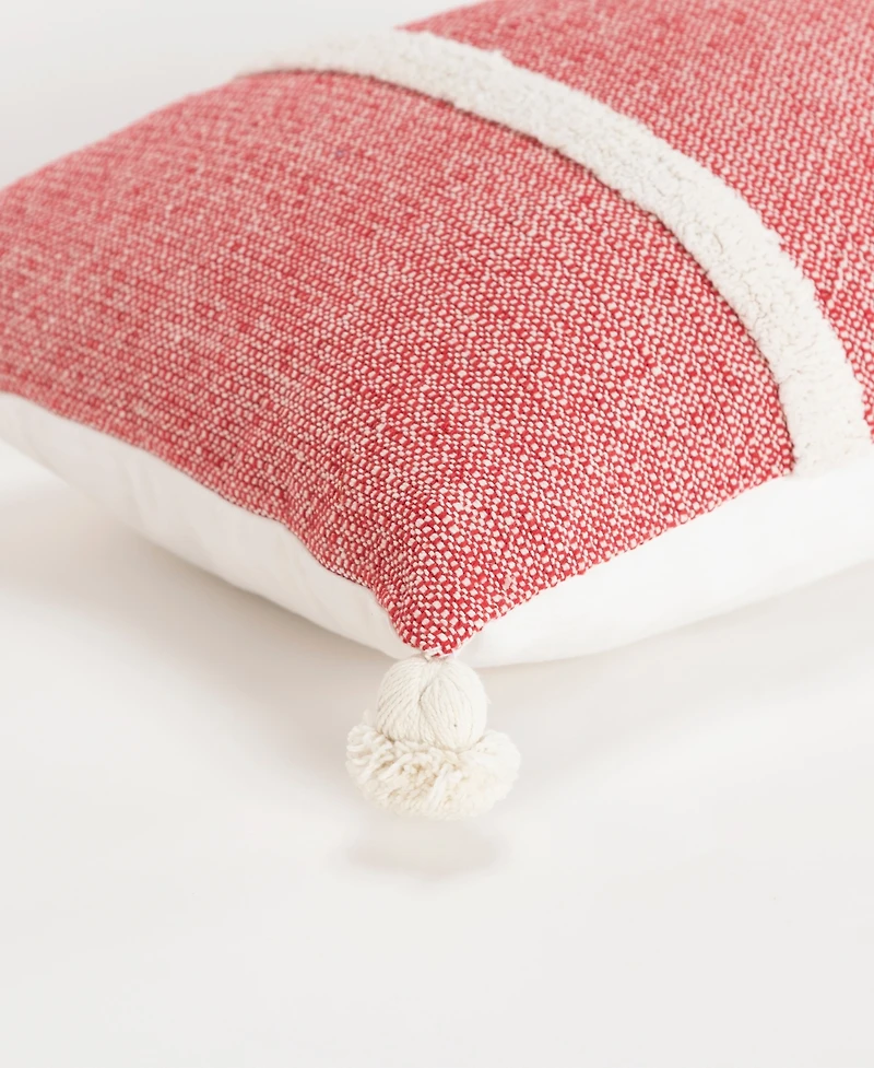 Rizzy Home Modern Strip Lumbar Decorative Pillow, 14" x 26"