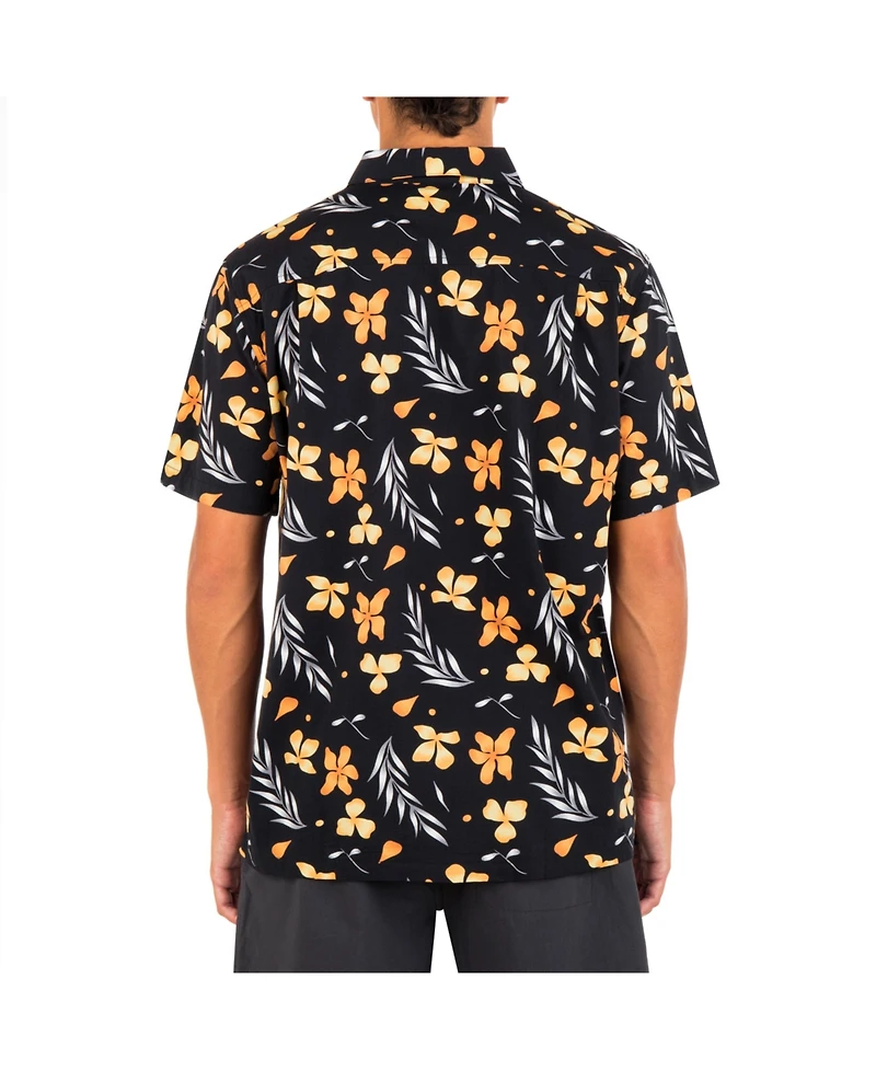 Hurley Men's Rincon Print Short Sleeve Button-Up Shirt