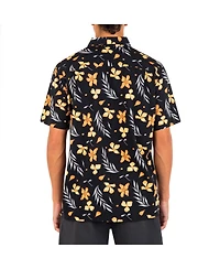 Hurley Men's Rincon Print Short Sleeve Button-Up Shirt