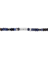 Bulova Men's Marine Star Beaded 22" Necklace in Sterling Silver
