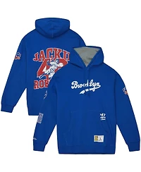 Men's Mitchell & Ness Jackie Robinson Royal Brooklyn Dodgers Cooperstown Collection Legends Fleece Pullover Hoodie