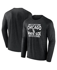 Men's Fanatics Black Chicago White Sox Heroic Play Raglan Long Sleeve T-shirt