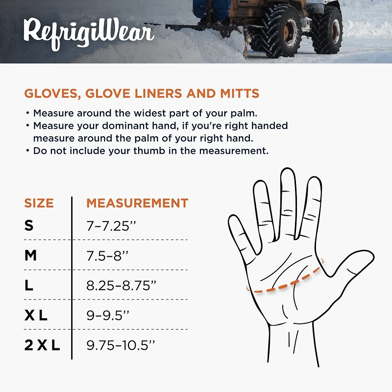 RefrigiWear Men's Extreme Freezer Gloves with Touch-Rite Nib - Insulated, Impact Protection, Touchscreen Compatible Work Gloves for -30°F