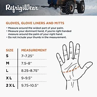 RefrigiWear Men's Extreme Freezer Gloves with Touch-Rite Nib - Insulated, Impact Protection, Touchscreen Compatible Work Gloves for -30°F