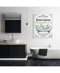 Stupell Industries Floral Parisian Bathroom Advertisement Wall Art Collection