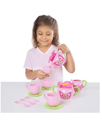 Melissa & Doug Butterfly Tea Set (15 pcs) - Play Food Accessories