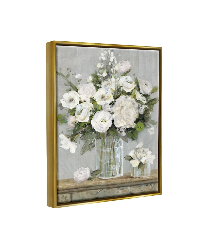 Stupell Industries Country Floral Scene Framed Floater Canvas Wall Art, 17" x 1.7" x 21"