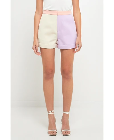endless rose Women's Color Block Shorts