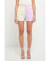 endless rose Women's Color Block Shorts