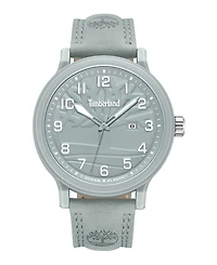 Timberland Men's Quartz Driscoll Plastic Gray Genuine Leather Watch 46mm