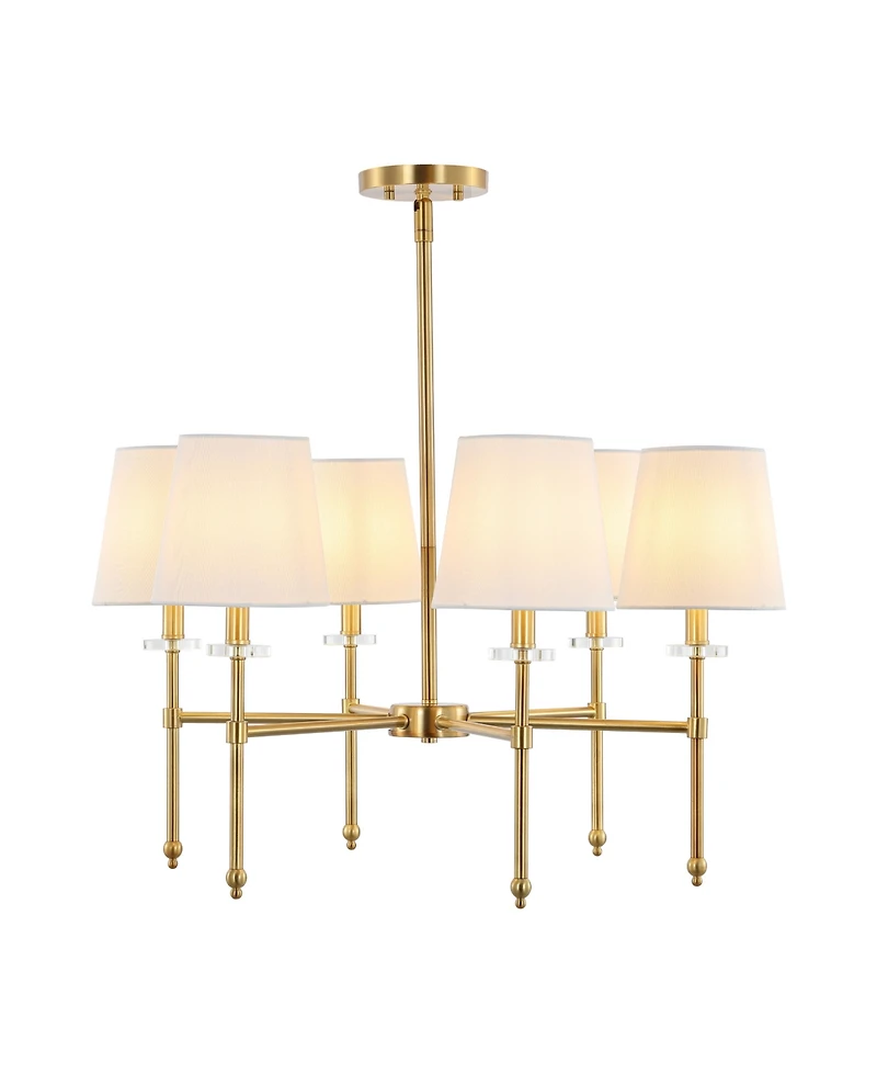 Cillian 27" 6-Light Mid-Century Modern Iron Led Chandelier