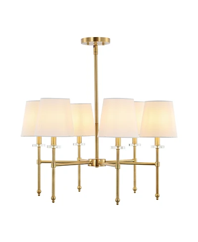 Cillian 27" 6-Light Mid-Century Modern Iron Led Chandelier