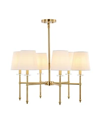 Cillian 27" 6-Light Mid-Century Modern Iron Led Chandelier
