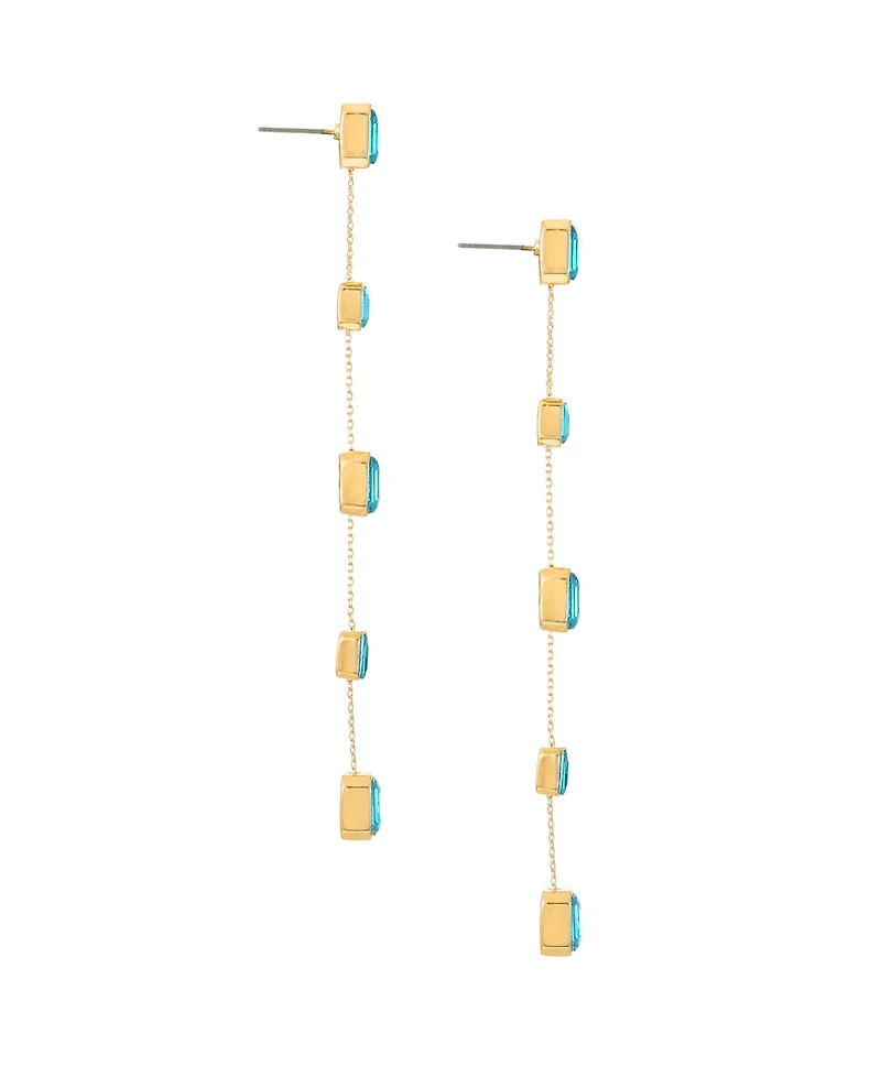 Ettika 18K Gold Plated Brass Iconic Linear Earrings