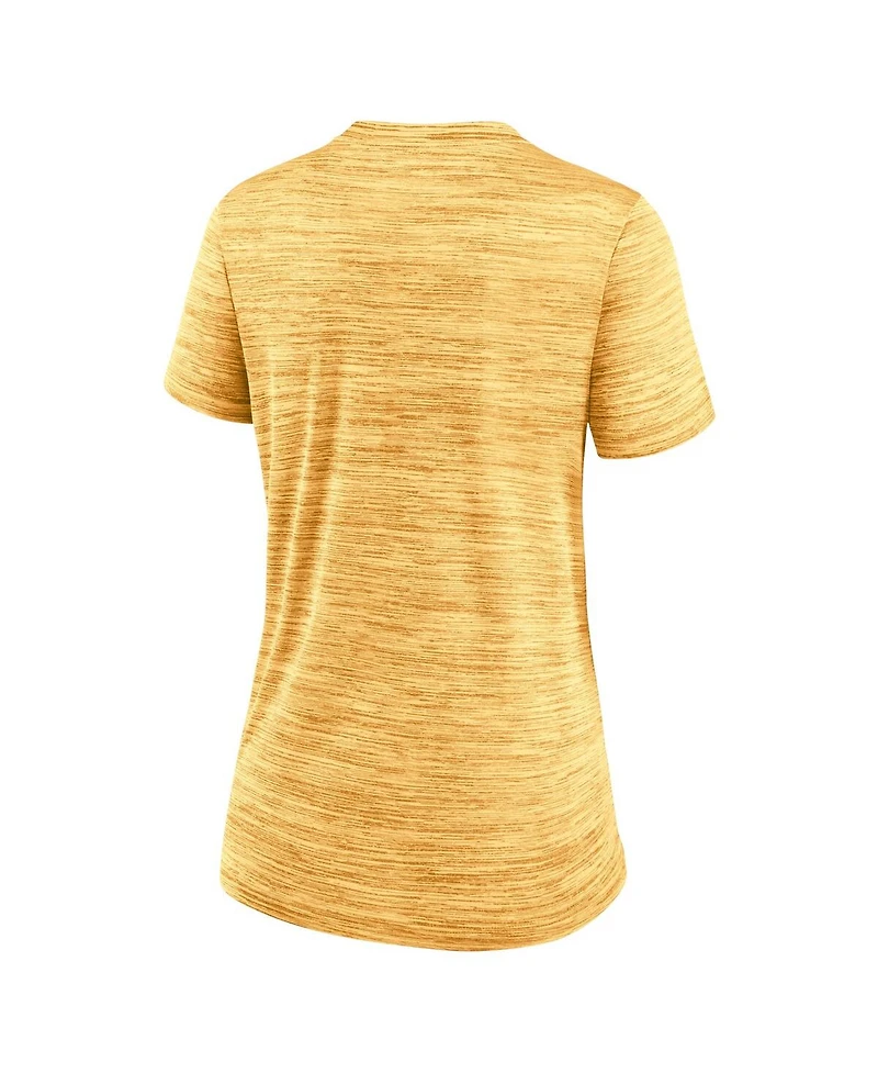 Women's Nike Gold Boston Red Sox City Connect Velocity Practice Performance V-Neck T-shirt