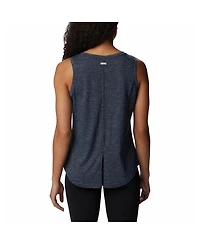 Women's Columbia Navy Dallas Cowboys Cades Cape Omni-Wick Tri-Blend Tank Top