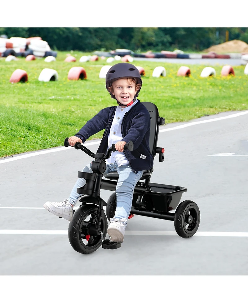 Costway Toddler 4-in-1 Tricycle Trike w/ Convertible Seat