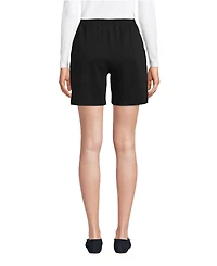 Lands' End Petite Sport Knit High Rise Elastic Waist Shorts