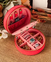 Leather Jewelry Box - Round