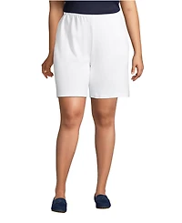 Lands' End Women's Plus Sport Knit High Rise Shorts