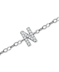 Giani Bernini Cubic Zirconia Initial Ankle Bracelet in Sterling Silver, Created for Macys