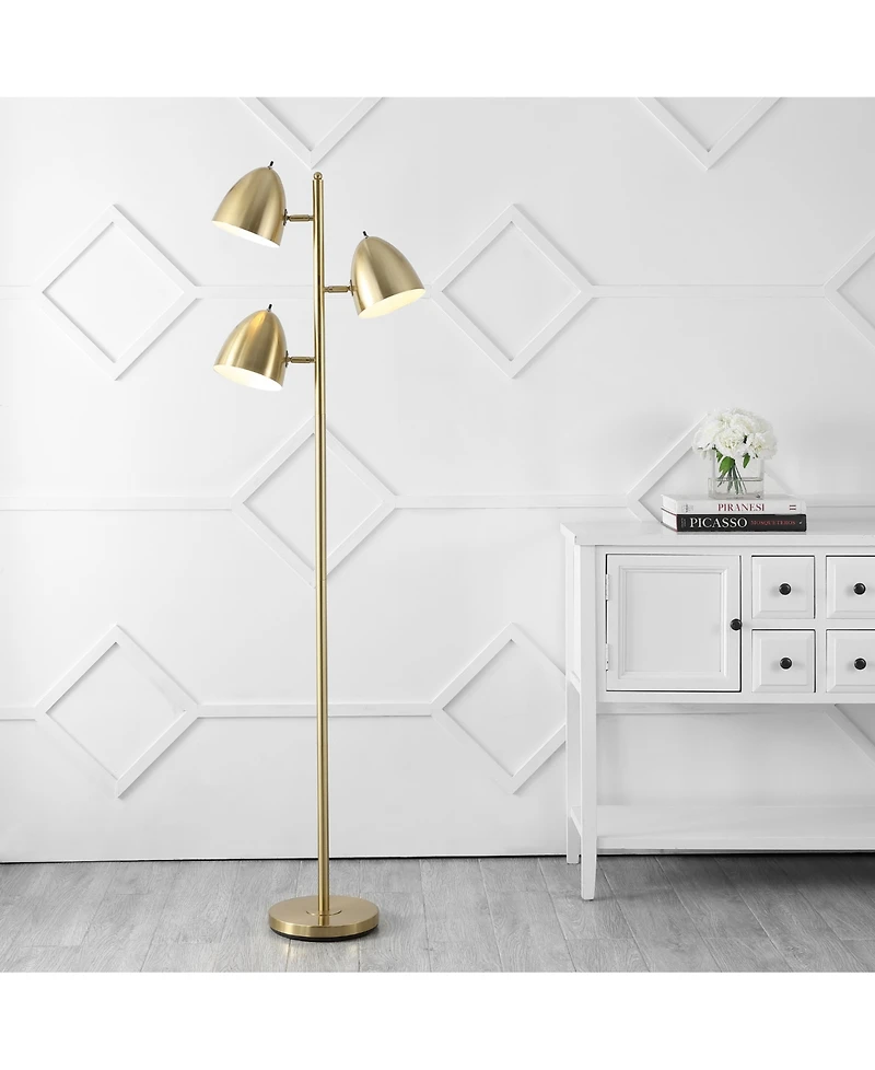 Billy 66.5" 3-Light Modern Contemporary Iron Led Floor Lamp