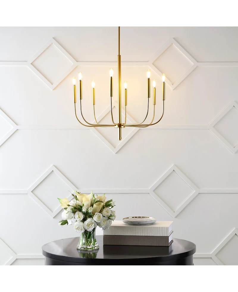 Amoros 27.25" 8-Light Modern Mid-Century Iron Led Chandelier