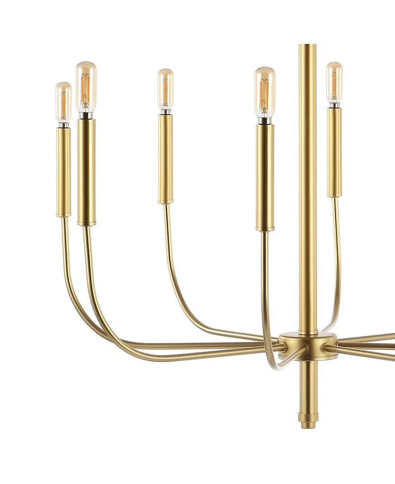 Amoros 27.25" 8-Light Modern Mid-Century Iron Led Chandelier