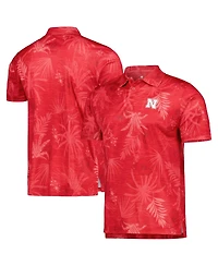 Men's Colosseum Scarlet Nebraska Huskers Palms Team Polo Shirt