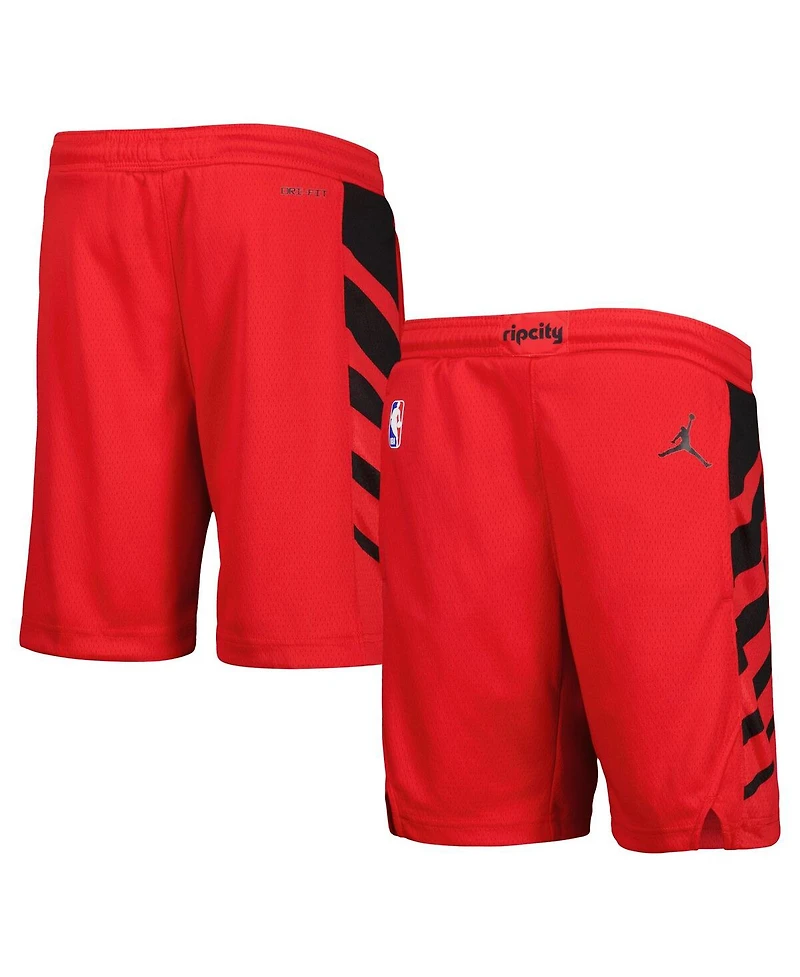 Big Boys and Girls Jordan Red Portland Trail Blazers Statement Edition Swingman Performance Shorts