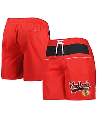Men's Starter Red Chicago Blackhawks Freestyle Volley Swim Shorts