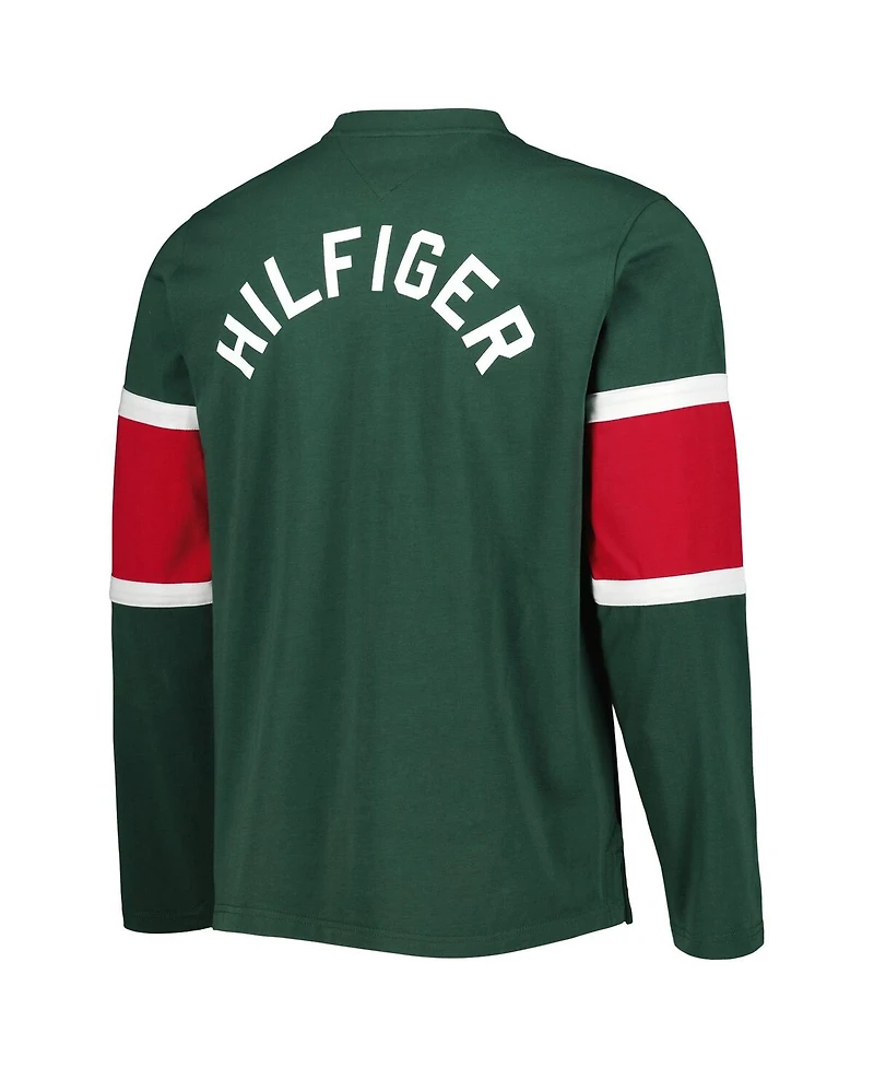 Men's Tommy Hilfiger Green Minnesota Wild Walter Lace-Up Long Sleeve Top