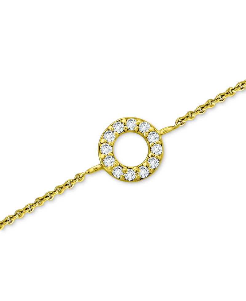 Giani Bernini Cubic Zirconia Circle Ankle Bracelet, Created for Macy's