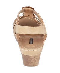 Gc Shoes Women's Beck Flower Detail Wedge Sandals