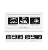 KeaBabies Trio Baby Sonogram Picture Frame, Ultrasound Frames for Nursery, Mom to Be Gifts